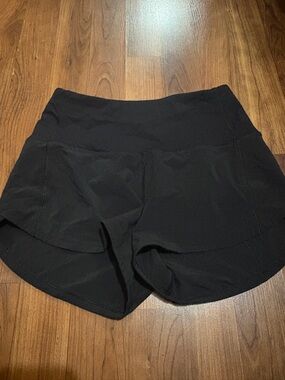 lululemon athletica Black Athletic Shorts with Curved Hem